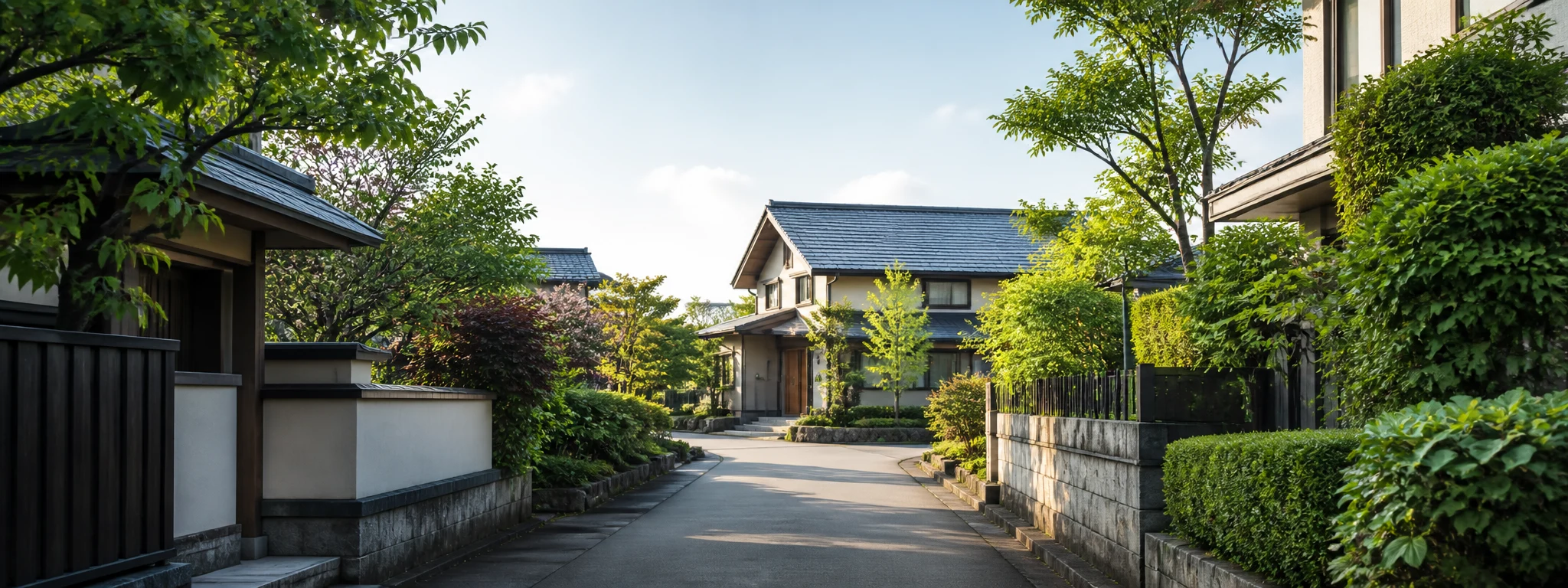 生成画像による住宅街のイメージ